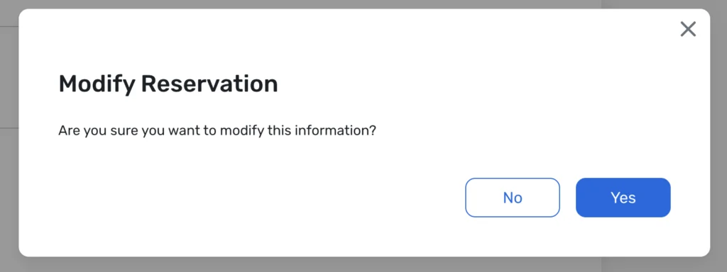 Edit your reservation